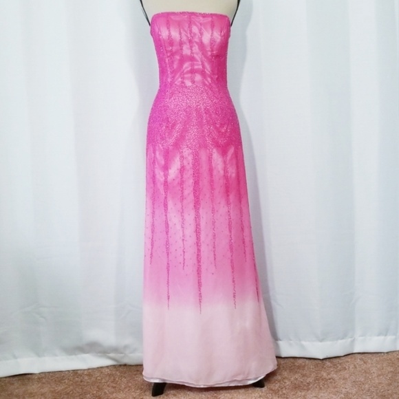 Dresses & Skirts - Special occasion Prom Strapless Pink Beaded Dress. M